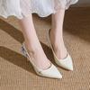 Fashion Chinese Style Embroidery Pumps Women Sexy Pointed Toe Stiletto Heel Party Shoes Woman Slip-On Pu Leather High Heels Shoes Ladies