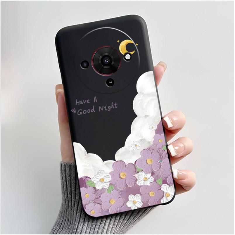 Милый мультяшный чехол для ZTE Blade A76 5G Z2469N Capa Funda Печатный корпус Защитная крышка Мягкий силикон Черный корпус Coque