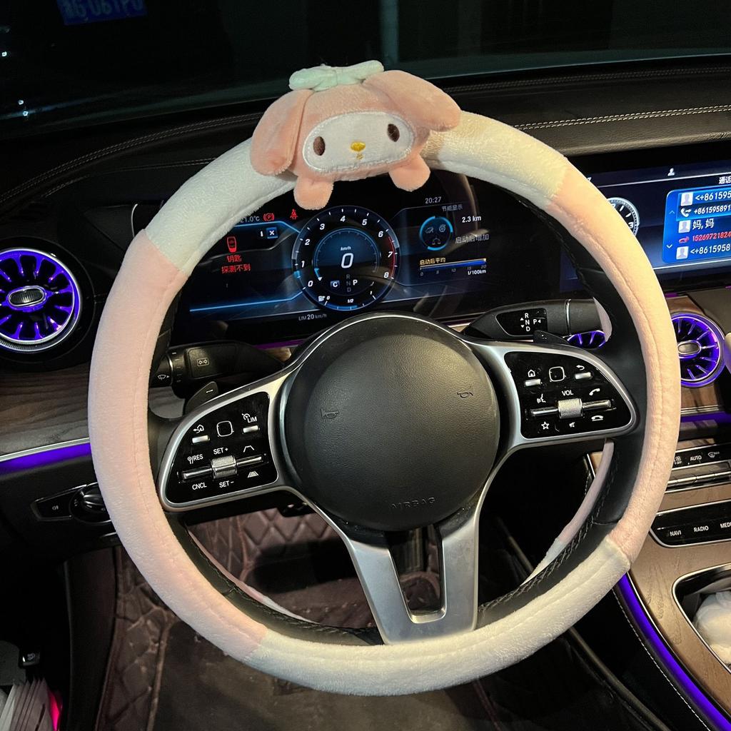 38 см Sanrio Короткий Плюш Универсальная Накидка на Руль Женская Милая Персональная Нескользящая Удобная Теплая Ручка