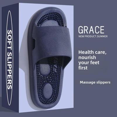Тапочки унисекс нескользящие для акупрессурного массажа с мягкой подошвой для использования в помещении