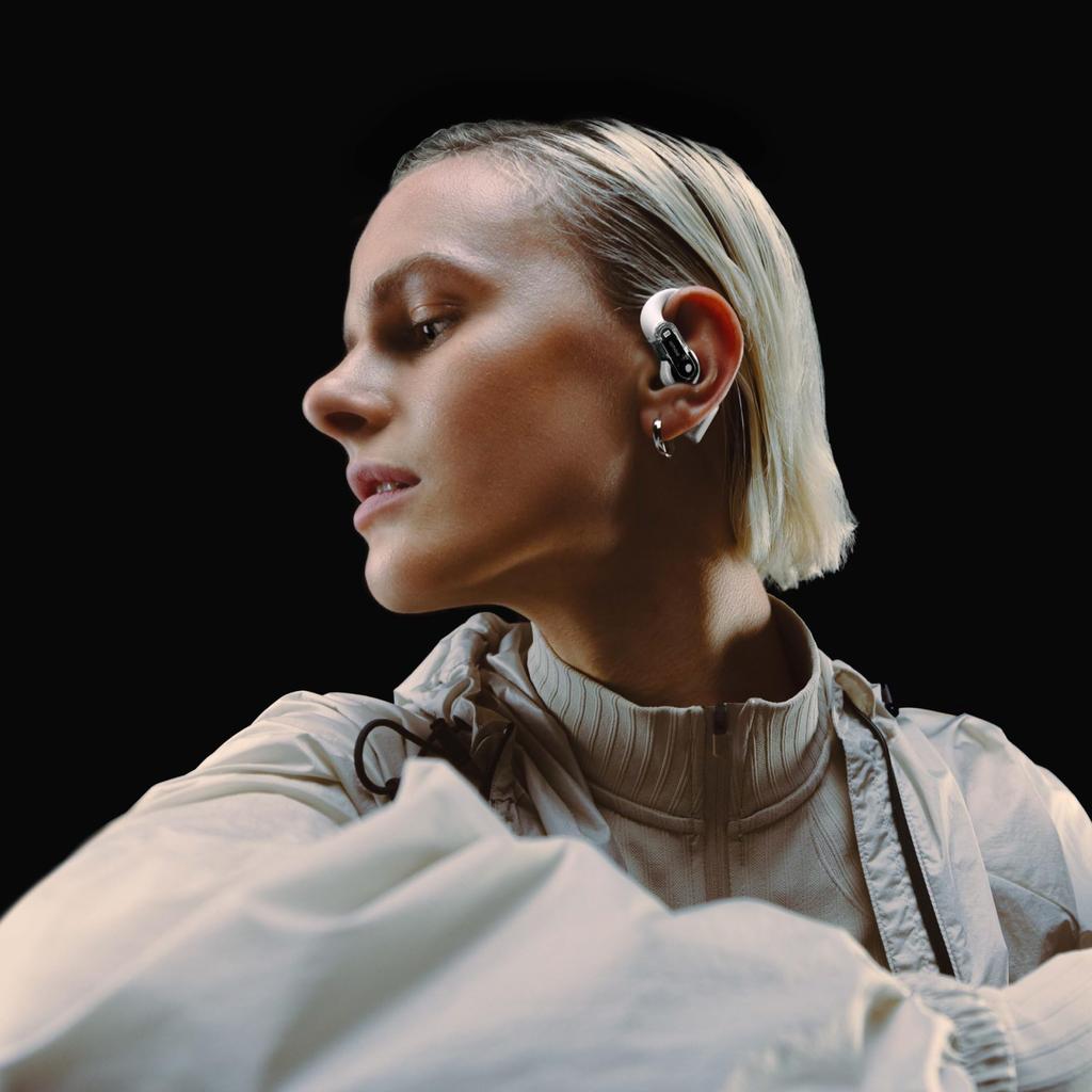 VGP 2025 Award Winner: Nothing Ear (open) Open-Ear Headphones with Earhooks, BT 5.3 Clear Voice Technology, Dual Microphones, Fast Charging, Compatibl