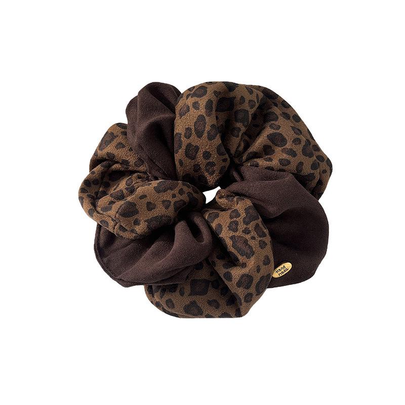 Luxurious Korean Two-Tone Leopard Print Hair Tie for Women - 2026 Collection