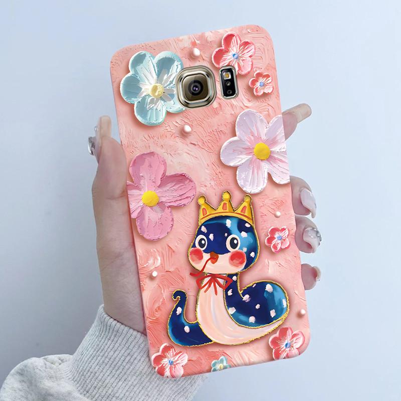 For Samsung Galaxy S6 G920F S6 edge G925F Phone Case Popular Butterfly Flower Girl Design Soft Silicone TPU Back Housing Covers