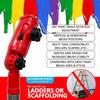 Multi-Angle Paint Brush Extender Red, Paint Edger Tool for High Ceilings, Extension Pole Attachment Holder