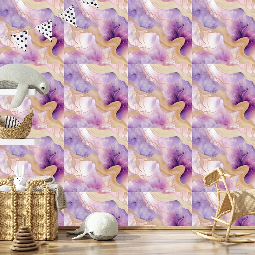 Ink Purple and Beige Wallpaper for Living Room and Bedroom 50x1000