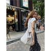 Сон Хе Гё Сумка из белого холста в горошек Бангкокская Повседневная Большая Вместительная Сумка Сумка через плечо Новая