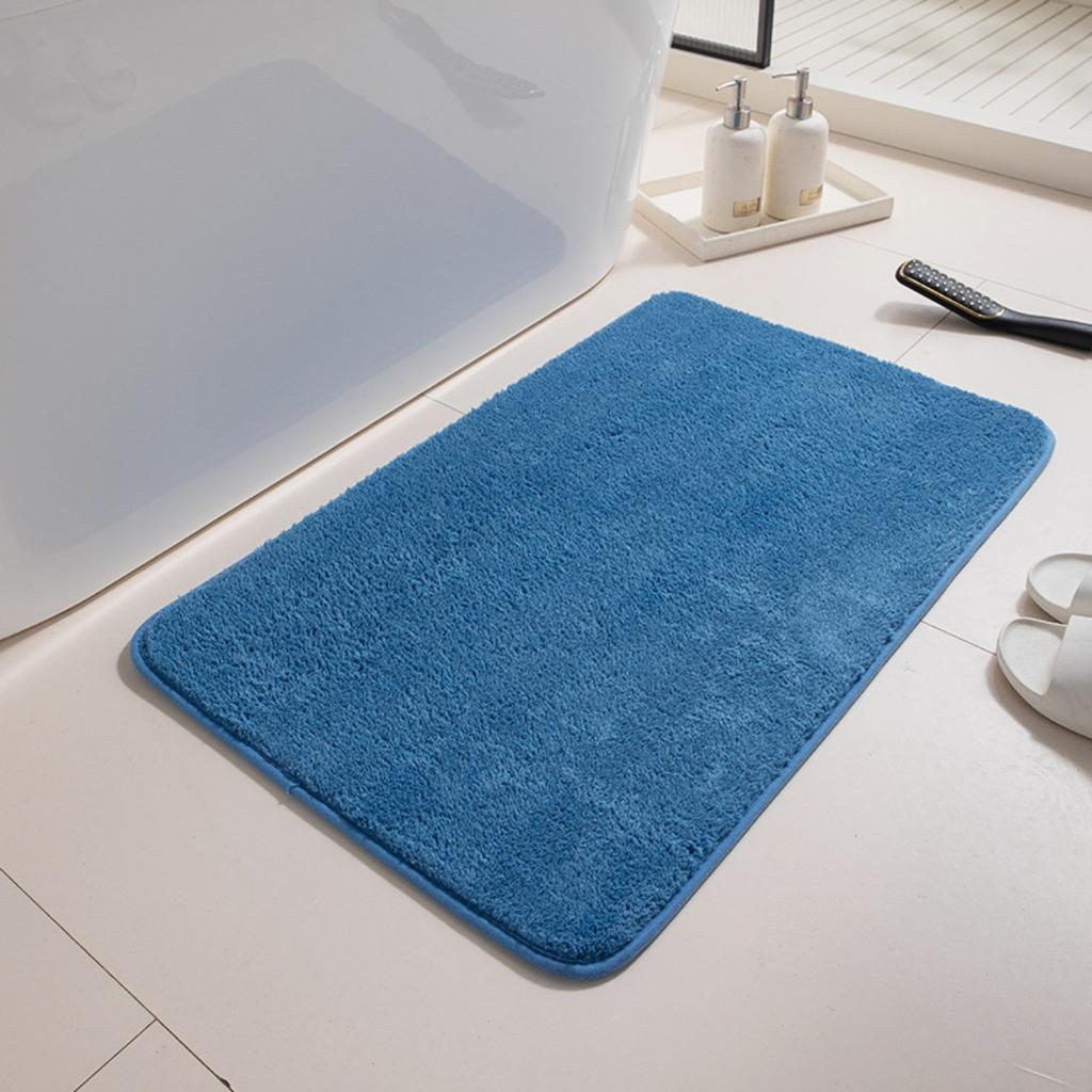 Fleece Engraving Bathroom Thickening Mat Bath Non-slip Carpets In Wash Basin Bathtub Side Floor Rug Shower Room Doormat Memory Foam 3D Pad