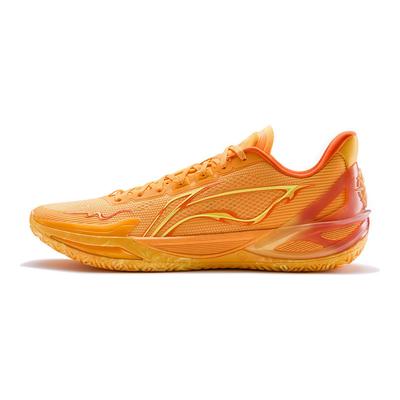 LiNing Blade 6V2 Квартальная тематическая поддержка Светлые Гибкие Стабильные Против скручивания Низкие Универсальные Баскетбольные кроссовки Мужская кроссовка Золотисто-оранжевые ABAV087-28