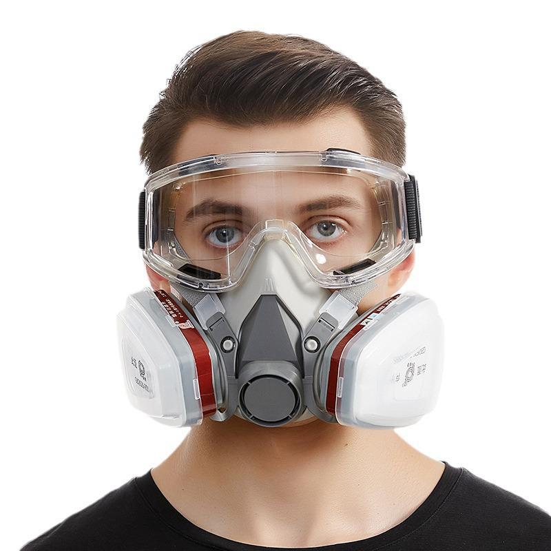 Промышленный противогаз Puda 410 - Защита от органических паров, химикатов, распыляемой краски и пыли (Модель 6200)