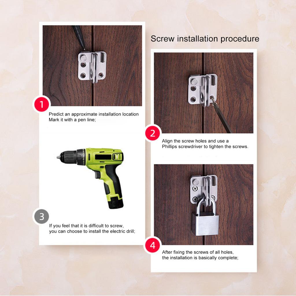 Gate Latches Slide Bolt Latch Closet Door Ball Catch Hardware Door Lock for Securing Doors Fences Bathroom