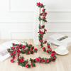 Rose Artificial Flowers Christmas Garland for Wedding Home Room Decoration Spring Autumn Garden DIY Fake Plant Vine