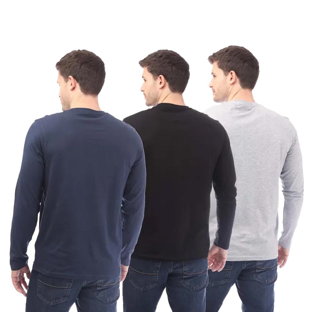 Nicce Mens Julian Long-Sleeved T-Shirt (Pack of 3)