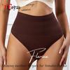 Flarixa High Waist Thong Seamless Shaping Briefs Sheath Slimming Panties Woman Flat Belly Breathable Tummy Control Underwear