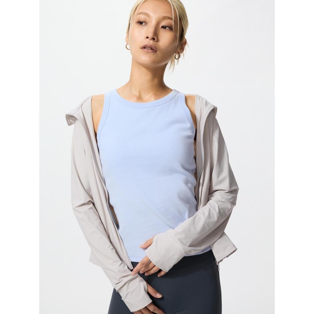 Uniqlo Япония Топ-бра в рубчик с американской проймой