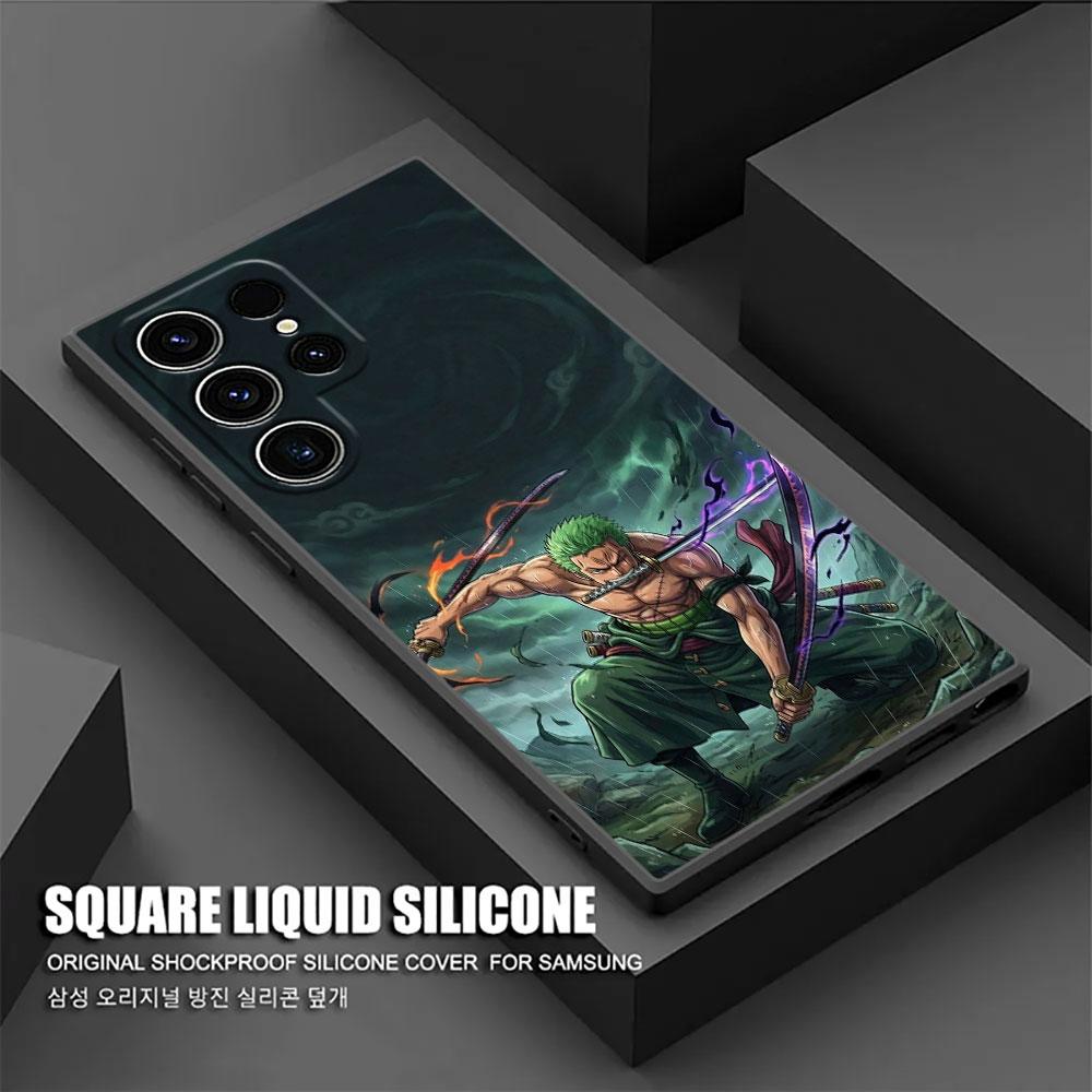 Anime Ones P-Piece Zoro Phone Case For Samsung Galaxy S25 S24 S23 S20 S21 FE S26 S22 Ultra 5G S26 Plus S25FE Soft Silicone Cover