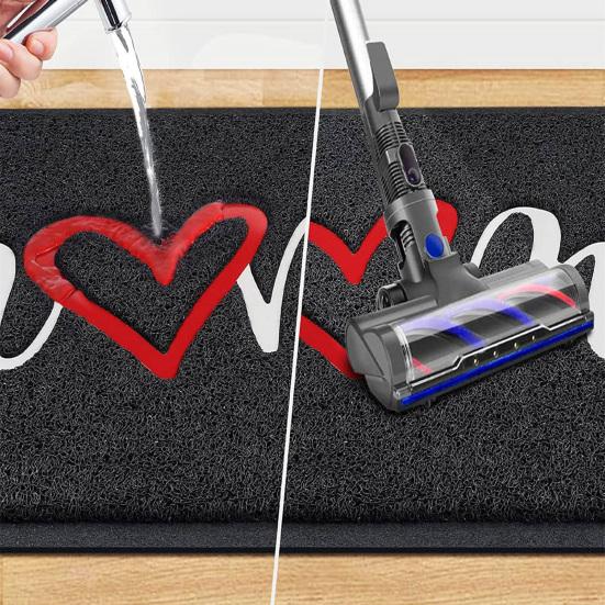 Entrance Floor Mat Hello Print Non-Slip Rug Washable Mud Scrubber Doormat for Home Front Door Entryway Laundry Bedroom