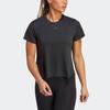 adidas Футболка Hiit Heat.Rdy Sweat-Conceal Solid Logo с круглым вырезом и коротким рукавом, женские топы, черный цвет II3244