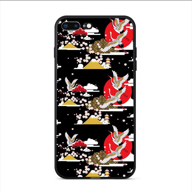 Чехол для телефона с японскими винтажными обоями для iPhone 6 plus 7 8 8plus 11 Pro X XS XR MAX 5 5S SE 2020, мягкая задняя крышка из ТПУ, чехол