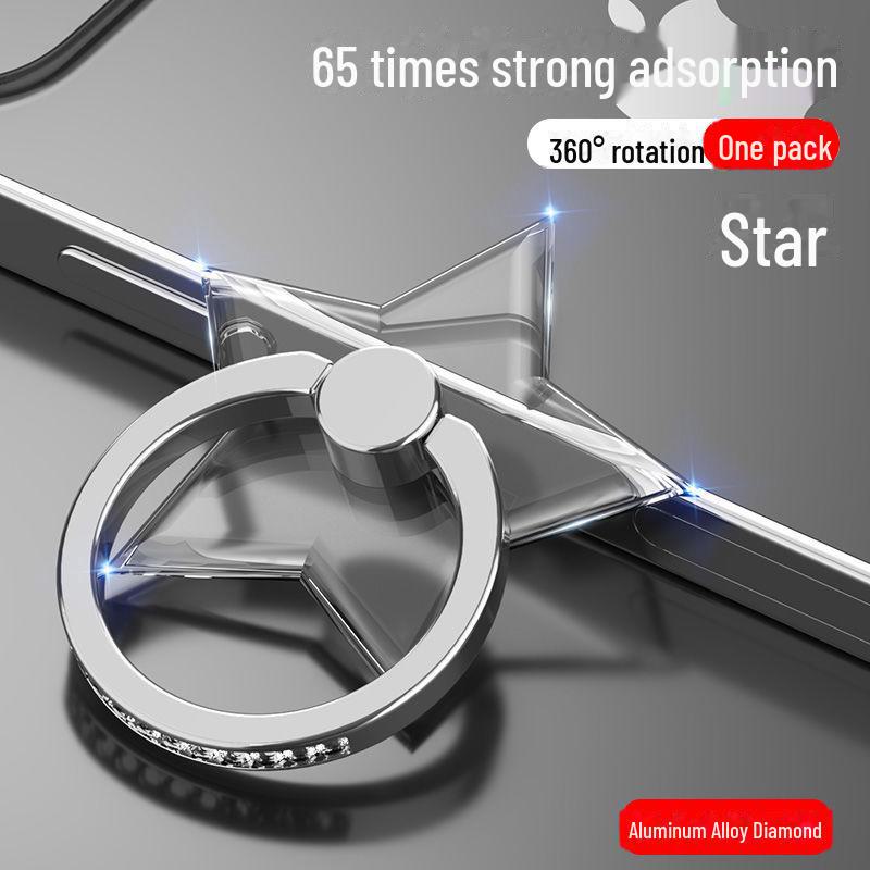 Прозрачная подставка для телефона с бриллиантами, вращающаяся на 360°, с прочным клеем