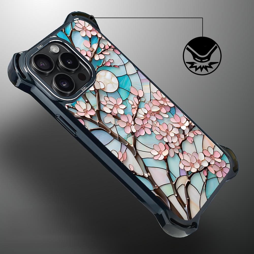 Etui Do Iphone 14 Pro Max Ibizu Dropguard Ultra Z Magsafe, Barwy Szkła, Księżycowa Wiśnia