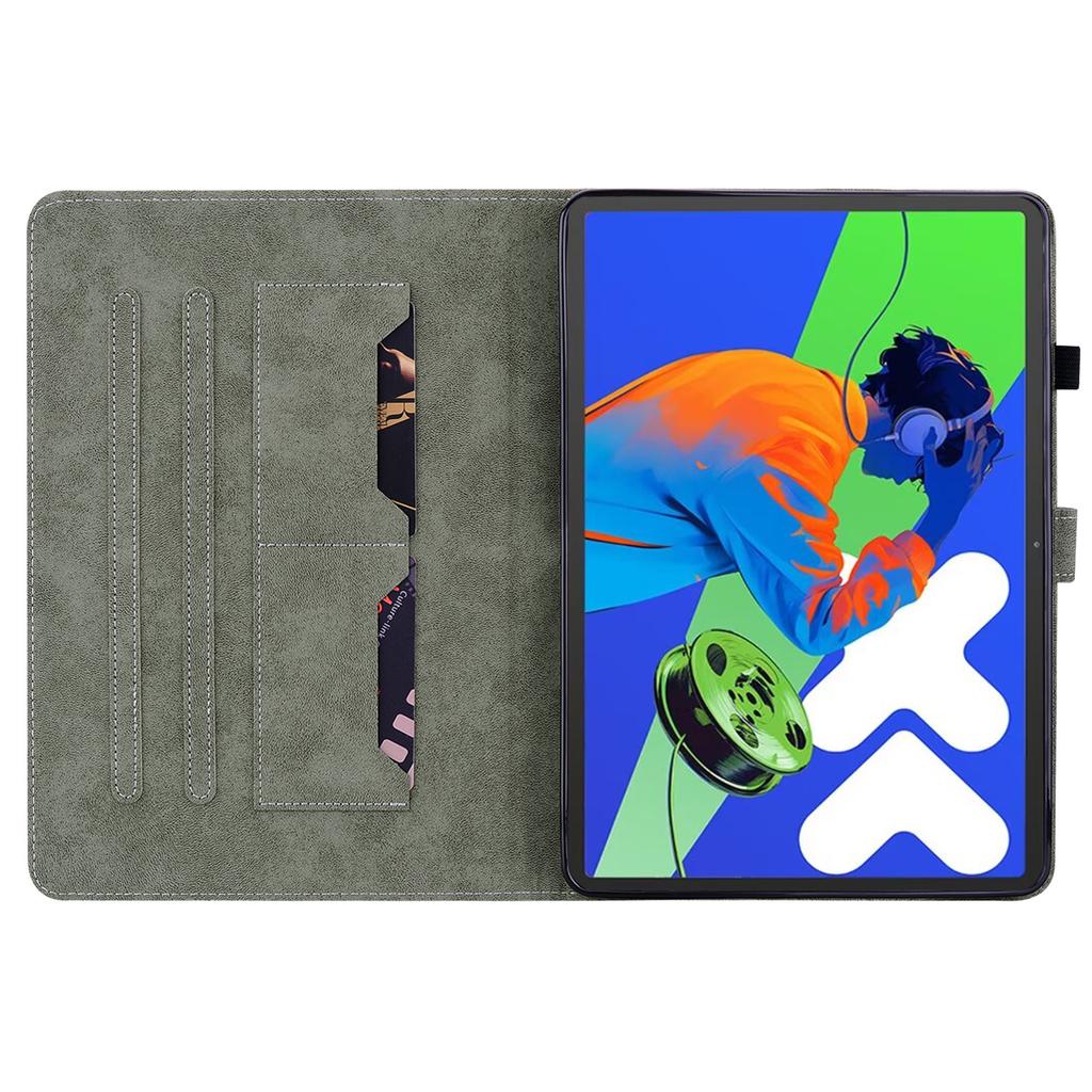 For Lenovo Tab P12 Pro 12.7 2025/Xiaoxin Pad Pro 12.7 (2025) Cases Tiger Imprint Anti-Scratch PU Leather Tablet Cover