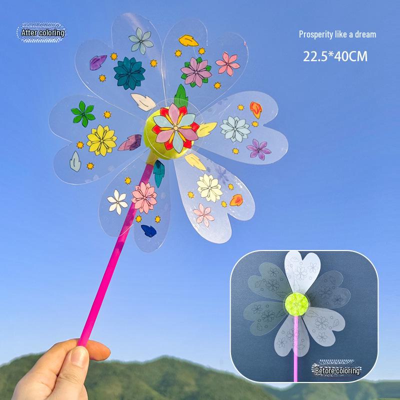 Большая прозрачная вращающаяся ветряная мельница из ПВХ - своими руками для детей, украшение на открытом воздухе