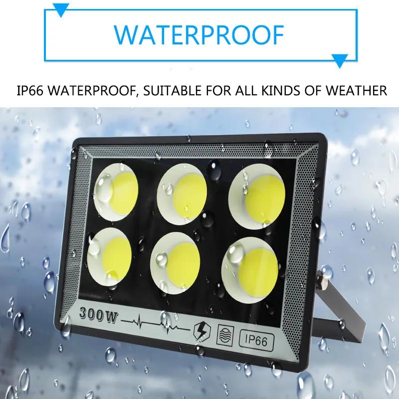 NEW 50/100/200/300/400/500W Led FloodLights AC 175-265V Outdoor Wall Flood lights Spotlight IP66 Waterproof LED Street Lamps HOT