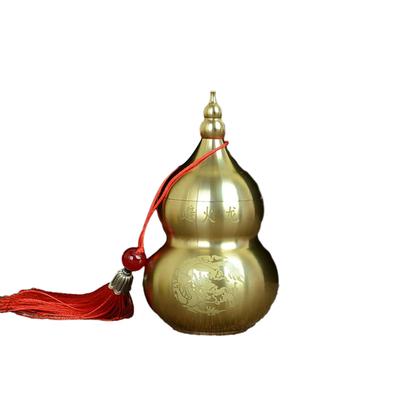Орнамент из тыквы фэн-шуй, латунный горшок, китайские буквы, скульптура тыквы, украшения для дома, уникальные