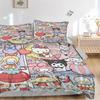 3 шт. Комплект одеял с принтом «Дружба и веселье» Hello Kitty и друзья Мягкое и удобное одеяльное покрытие для спальни, гостевой комнаты Комплект постельного белья S022