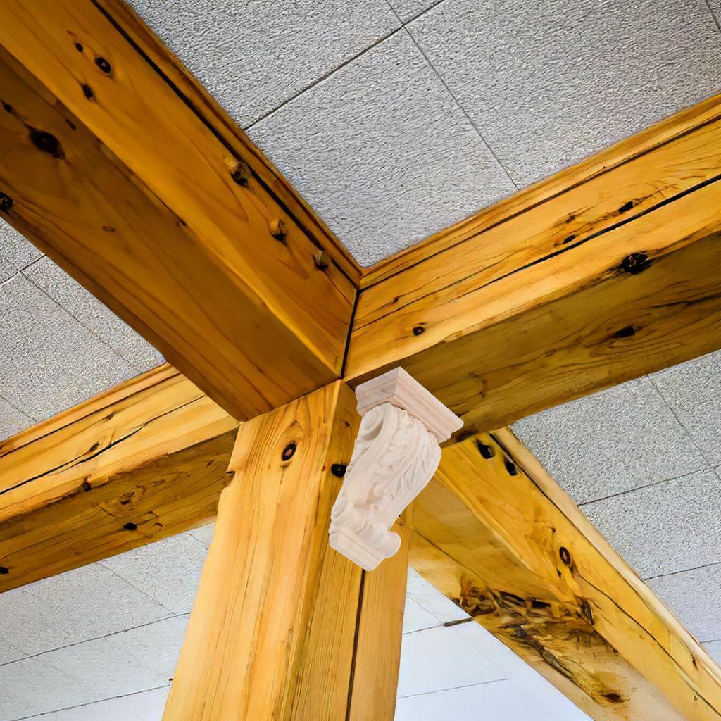 Wooden Corbel Large Carved Unfinished For Countertop Support Shelf Decor Rustic Home Decoration European Style Corbel