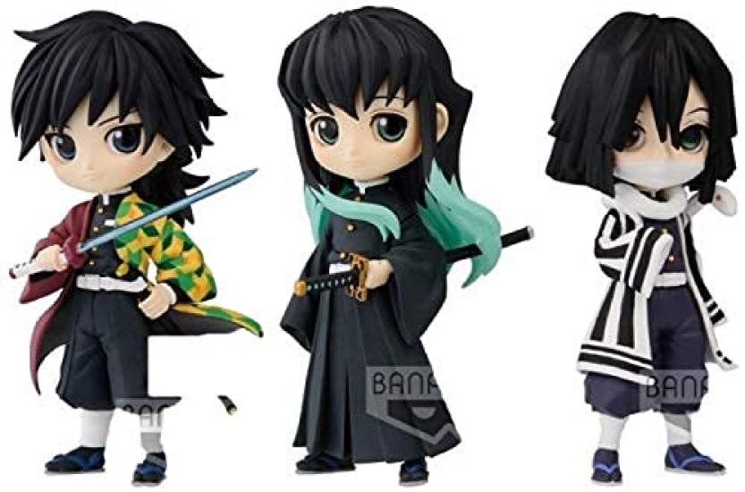 Demon Kimetsu no Yaiba Q posket petit Tomioka Tokito Iguro Obanai set Banpresto Slayer vol.3 Giyu, Muichiro, 3-piece