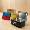 Old Fashioned Tinplate Storage Tin 1Pc Frosted Buckle Rectangular Iron Box for Desk Stationery Snacks Daily Organizing