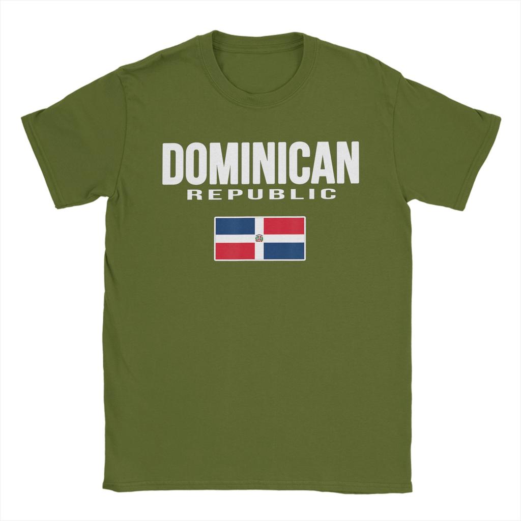 Vintage T Shirt Summer DR Dominican Republic Flag Republica Dominicana Souvenir TShirts for Unisex Plus Size Short Sleeve Tees