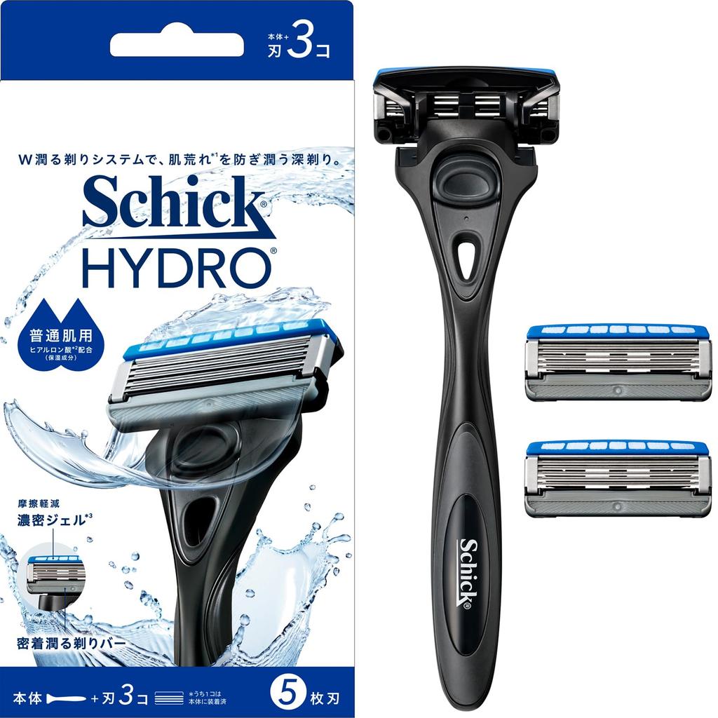 Schick Hydro Razor Holder 3 for Normal Skin Shaving Razor (Body + Blades) - Men's