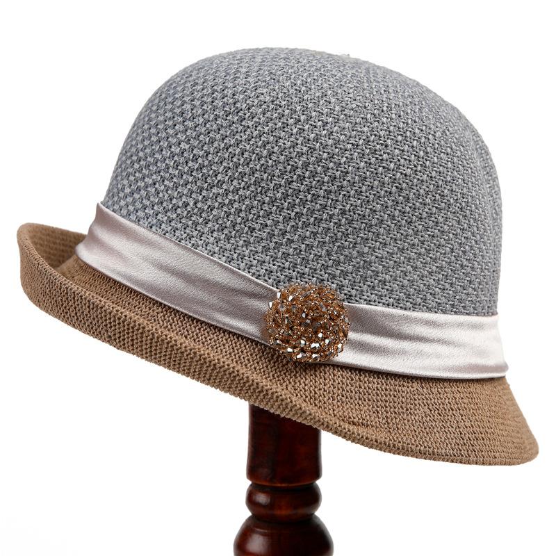 Top hat summer shade bucket hat temperament elegant fashion sun hat versatile hat women basin hat tide