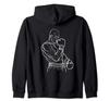 Boxer Line Art Boxing Fan Zip Hoodie Boys'