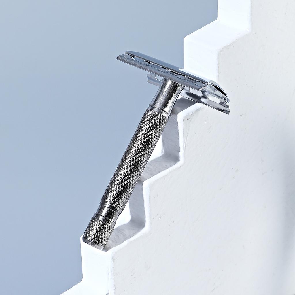 Stainless Steel Safety Razor for Men Barber Shaving Hair Beard Manual Double Edge Barbeador 7.3X4cm