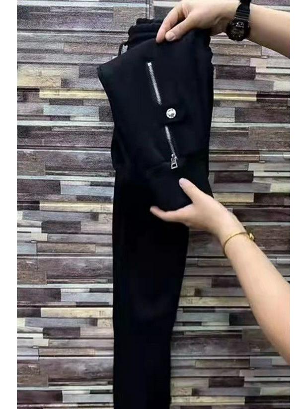 Женские гаремные спортивные штаны на флисовой подкладке: Плотные, Стройнящие, Спортивные, Универсальные, Повседневные, Модные джоггеры на осень/зиму 2025.