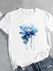 Unisex Flower Style Trend 90s Short Sleeve Fashion Print Lady Tee Top Clothing Casual  Tshirt FeUnisex Graphic T-shirts