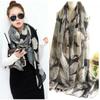 Charm Warm Long Women Scarves Voile Shawl Wrap Printed Scarf