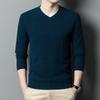 Осенне-зимний мужской шерстяной свитер, модный пуловер с V-образным вырезом, шерстяной свитер для мужчин