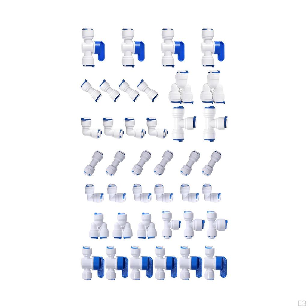 1/4 дюйма наружный диаметр Быстроразъемное соединение для осмотического шарового крана + Т-образные и Y-образные фитинги Пуш-ту-фиттинги