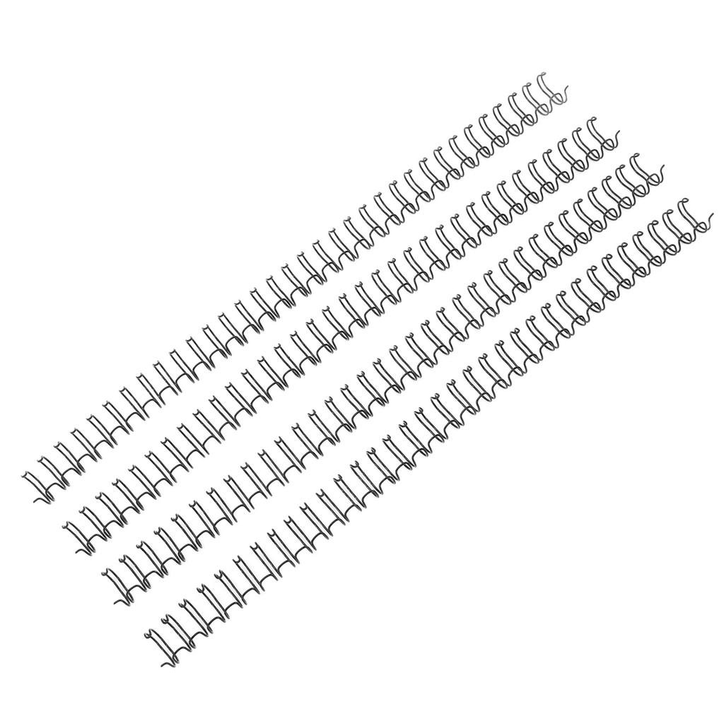 100Pcs Double Wire Binding Spine 60 Sheet Capacity 3:1 Pitch 34 9.5mm Diameter Set Kit for Paper