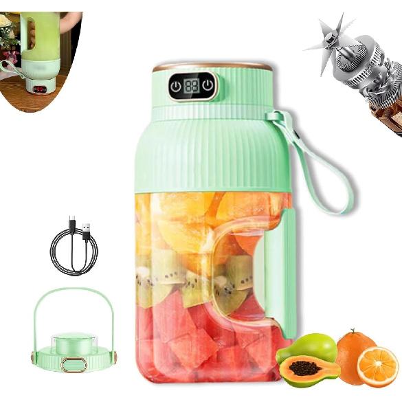 Juicer Cup,Multifunctional Portable Juicer Cup with Digital Display, Fruit Mixers Juicers Electric Juicer,Shakes and Smoothies,Wireless Portable