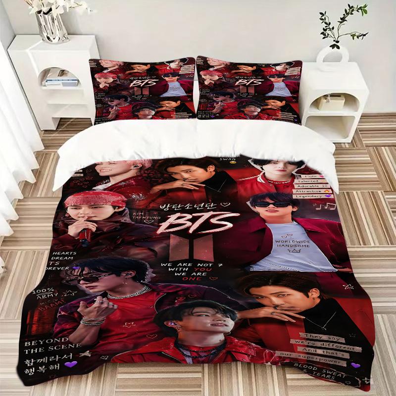 Kpop Legends Bts Unveiled Print 3Pcs Bedding Setduvet Cover With 2 Bedropillowcase Home Birthday Gift