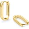 Silver Hoop Earrings for Women Small Square 14K Gold Hoop Earrings | Hypoallergenic Geometric Minimalist Rectangle Hoops