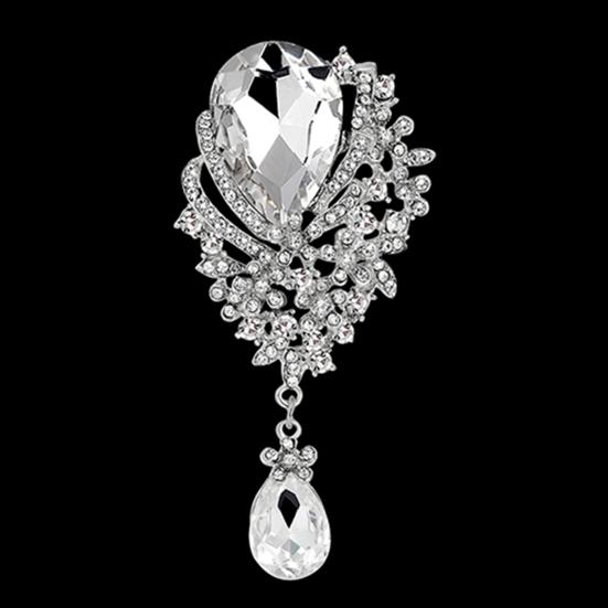 Brooch Pin Hollow Design Alloy Engagement Jewelry Brooch for Women