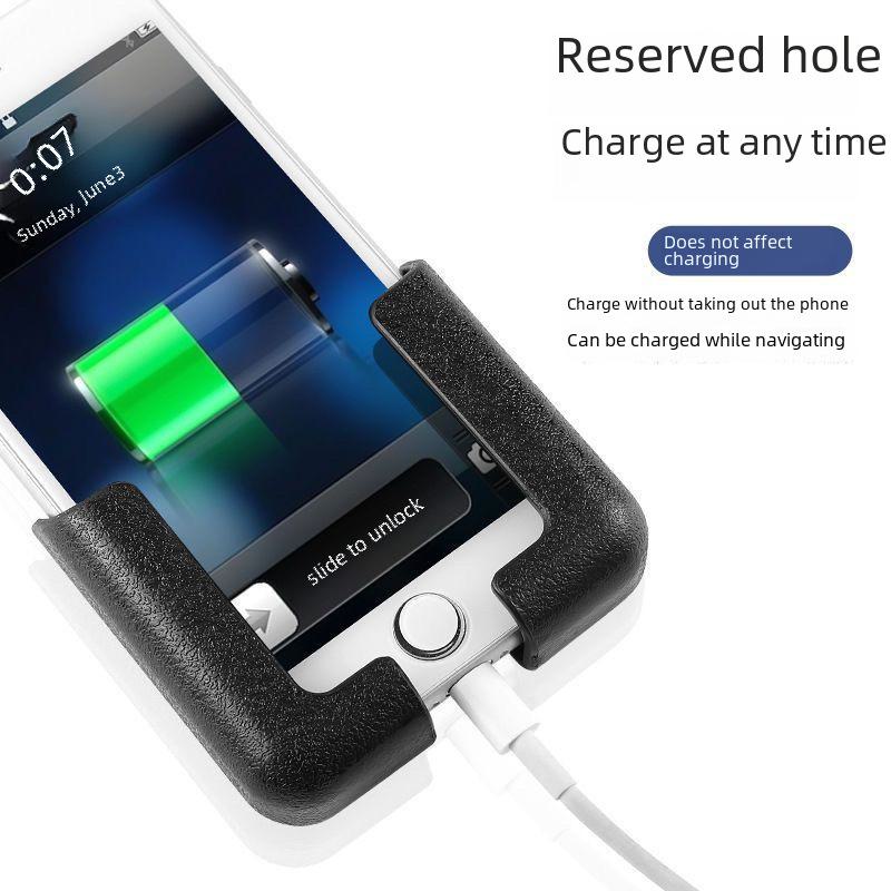 Multifunctional Car Phone Holder with Adhesive, Lazy Design for Navigation, Tablet Charging Stand.