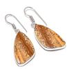 Natural Picture Jasper Gemstone 925 Sterling Silver Jewelry Earring 1.69" U1T58