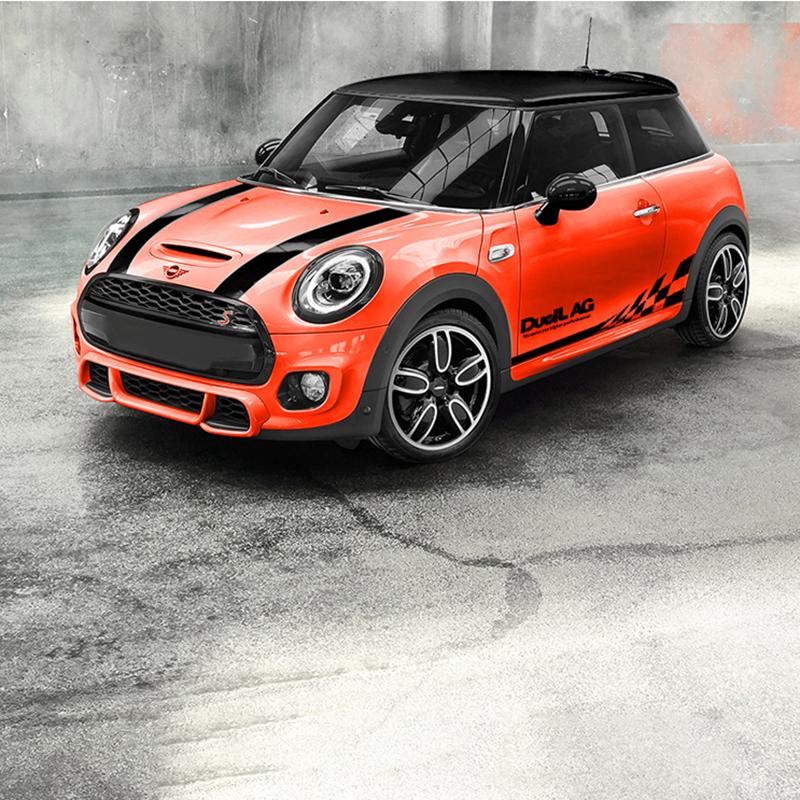 2 шт. Наклейки-декоративные полосы на пороги кузова автомобиля для MINI Cooper Clubman F54 F55 F60 R55 R56 R60 Countryman Аксессуары